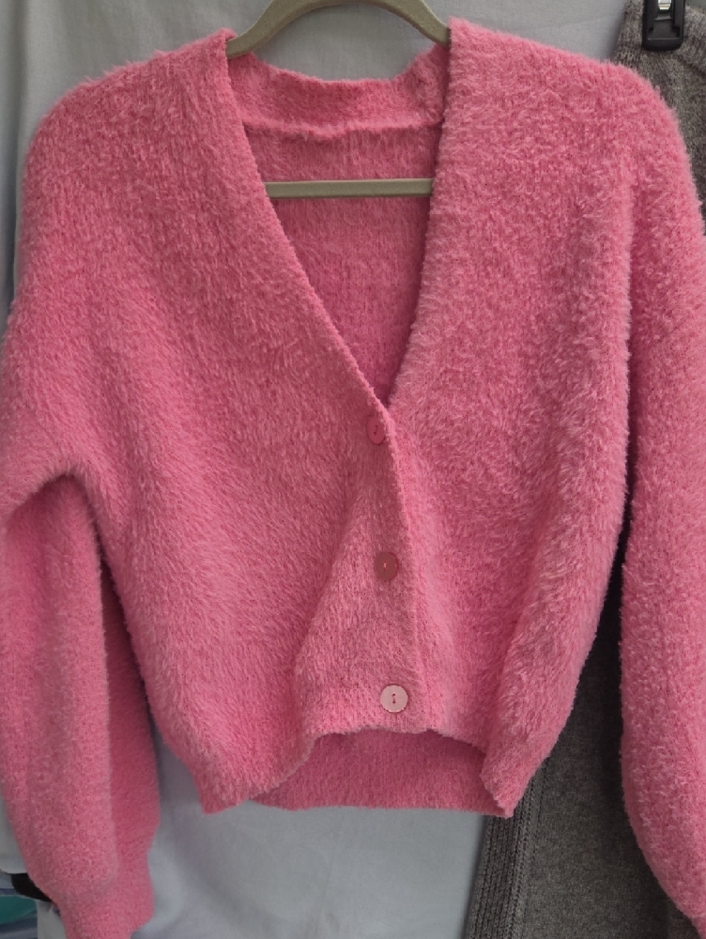 Auden Gray Soft Lounge Pants XS & Pink V-Neck Cardigan Sm - Picture 2 of 8